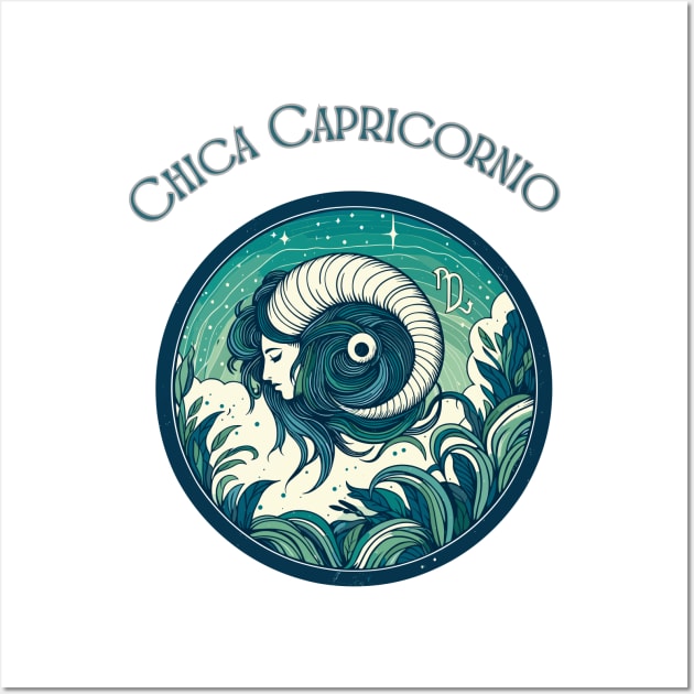 "Capricorn Spanish Celestial Symphony"- Zodiac Horoscope Star Signs Wall Art by stickercuffs